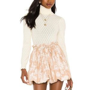 LoveShackFancy Heart Bodysuit Sweater